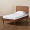 Baxton Studio Gisa Mid-Century Modern Transitional Walnut Brown Finished Wood Twin Size Platform Bed 187-11163-11158-Zoro - alternate 9
